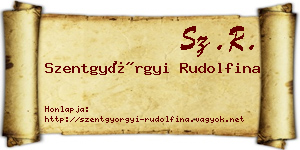 Szentgyörgyi Rudolfina névjegykártya